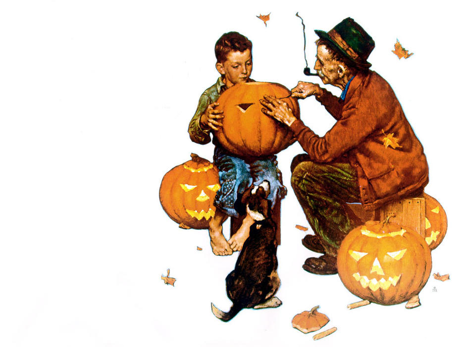Ghostly Gourds — Norman Rockwell