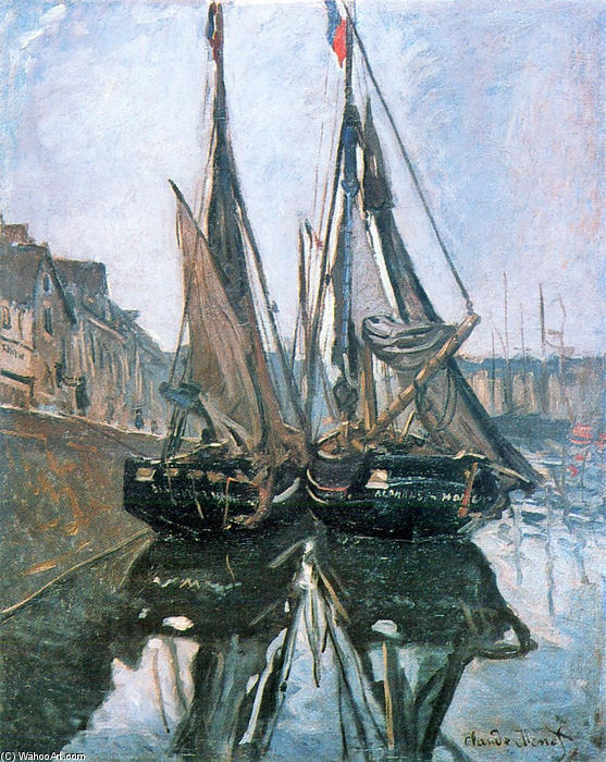 Fishing Boats At Honfleur — Claude Monet