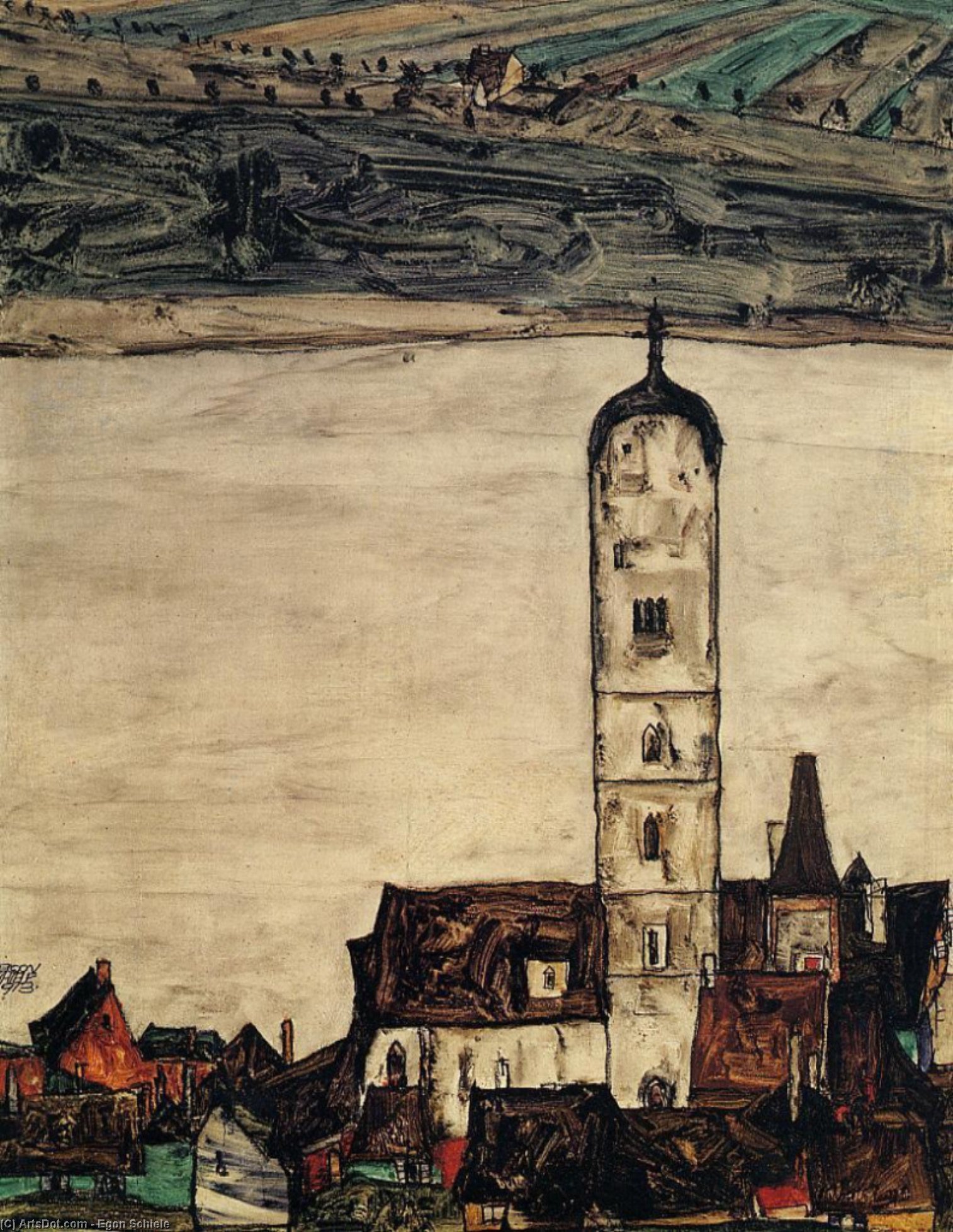 Church In Stein On The Danube — Egon Schiele