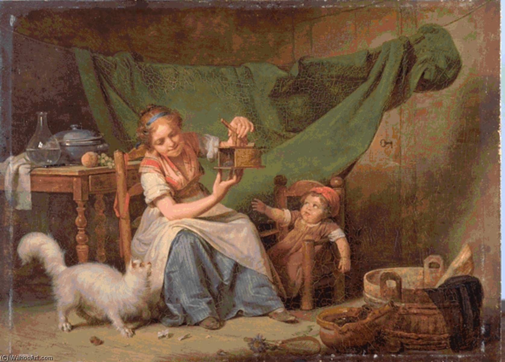 La Femme Et La Souris — Michel Martin Drolling