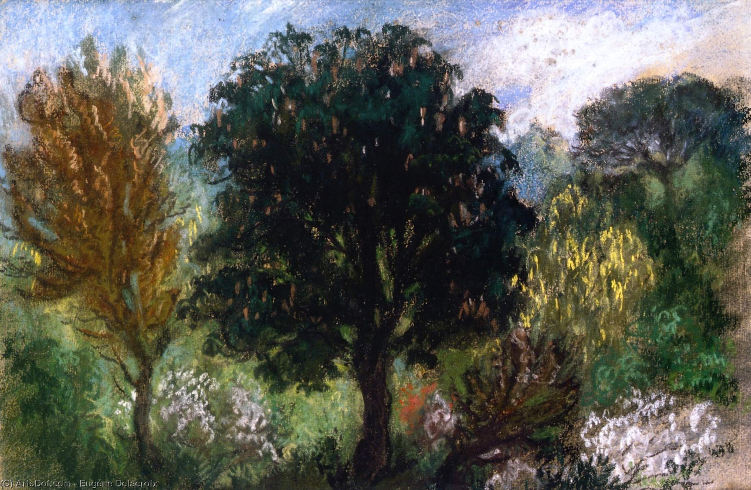 Trees In A Park — Eugène Delacroix