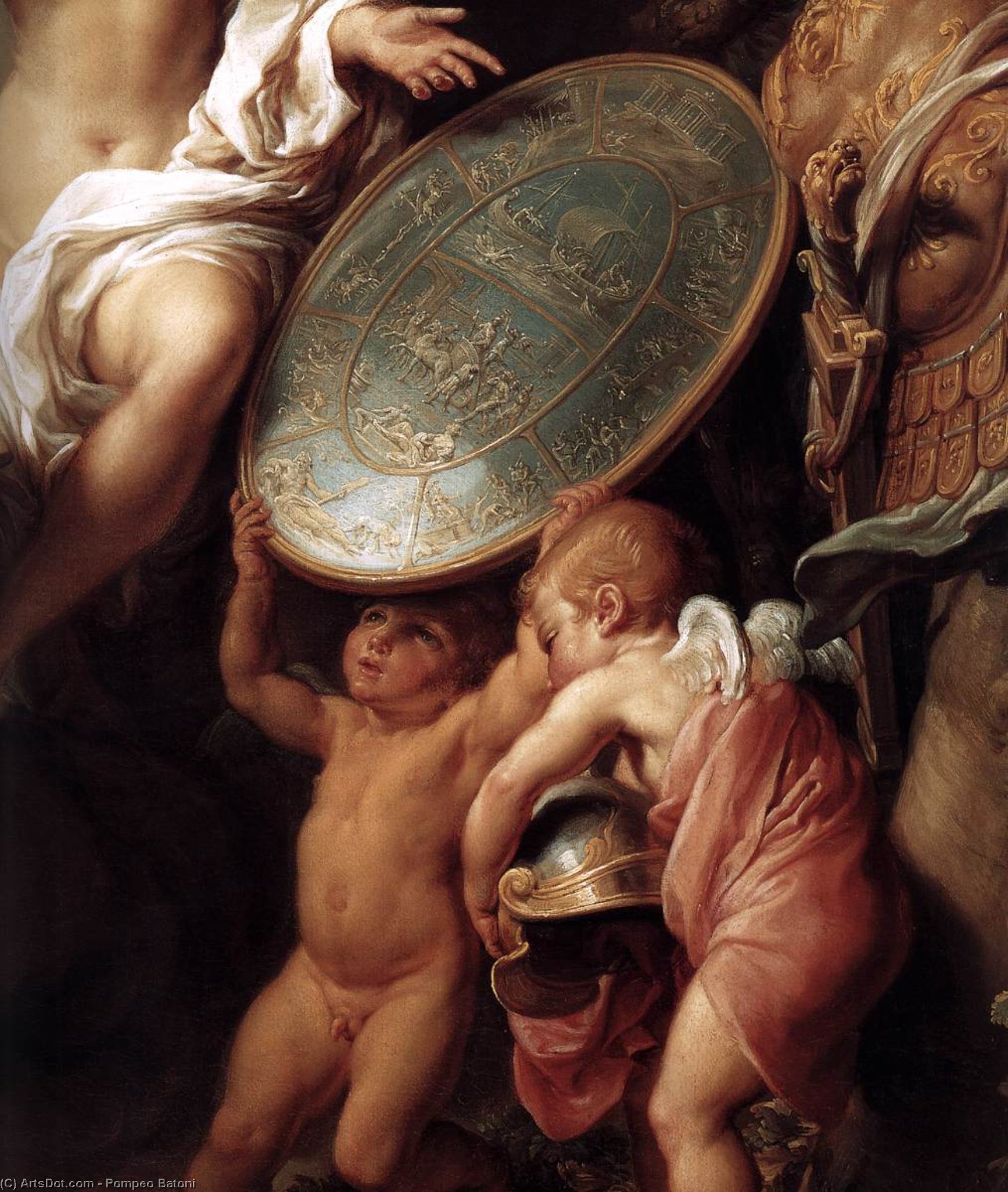 Venus Presenting Aeneas Mit Rüstung Von Vulkan (detail) — Pompeo Batoni