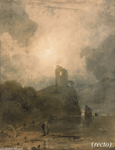 Dolbadern Castle On Llanberris Lake, Caernarvonshire — John Sell Cotman