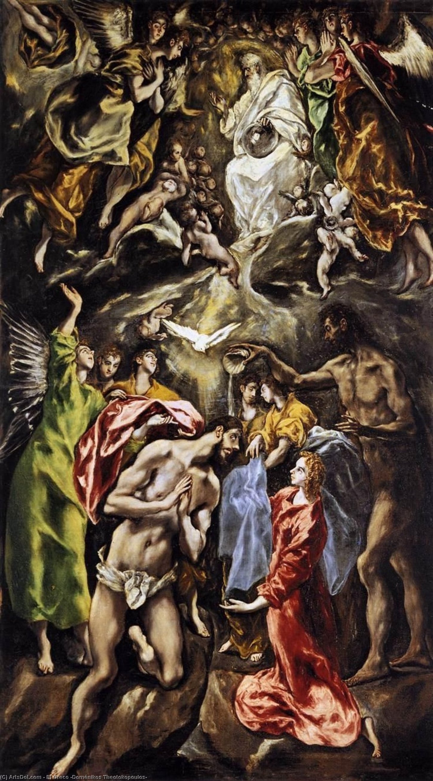 The Baptism Of Christ — El Greco