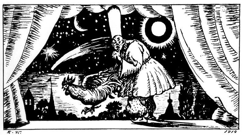The Astrologer And The Cockerel — Boris Mikhailovich Kustodiev