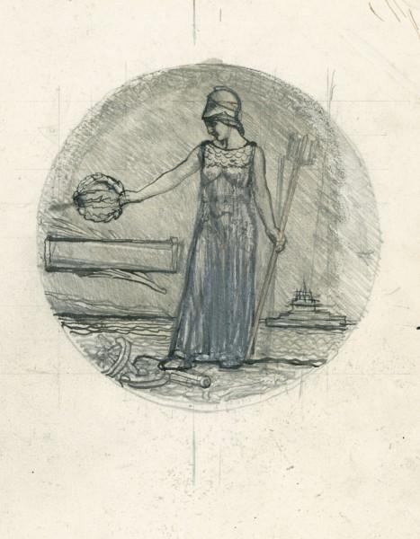 Design For A War Medallion — Sir George Clausen