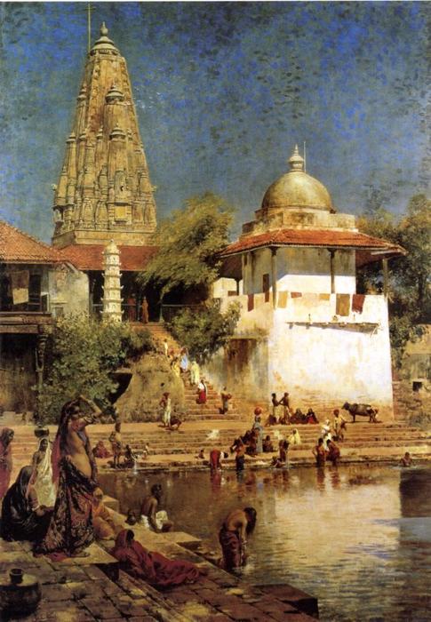 The Temples And Tank Of Walkeshwar At Bombay — Edwin Lord Weeks