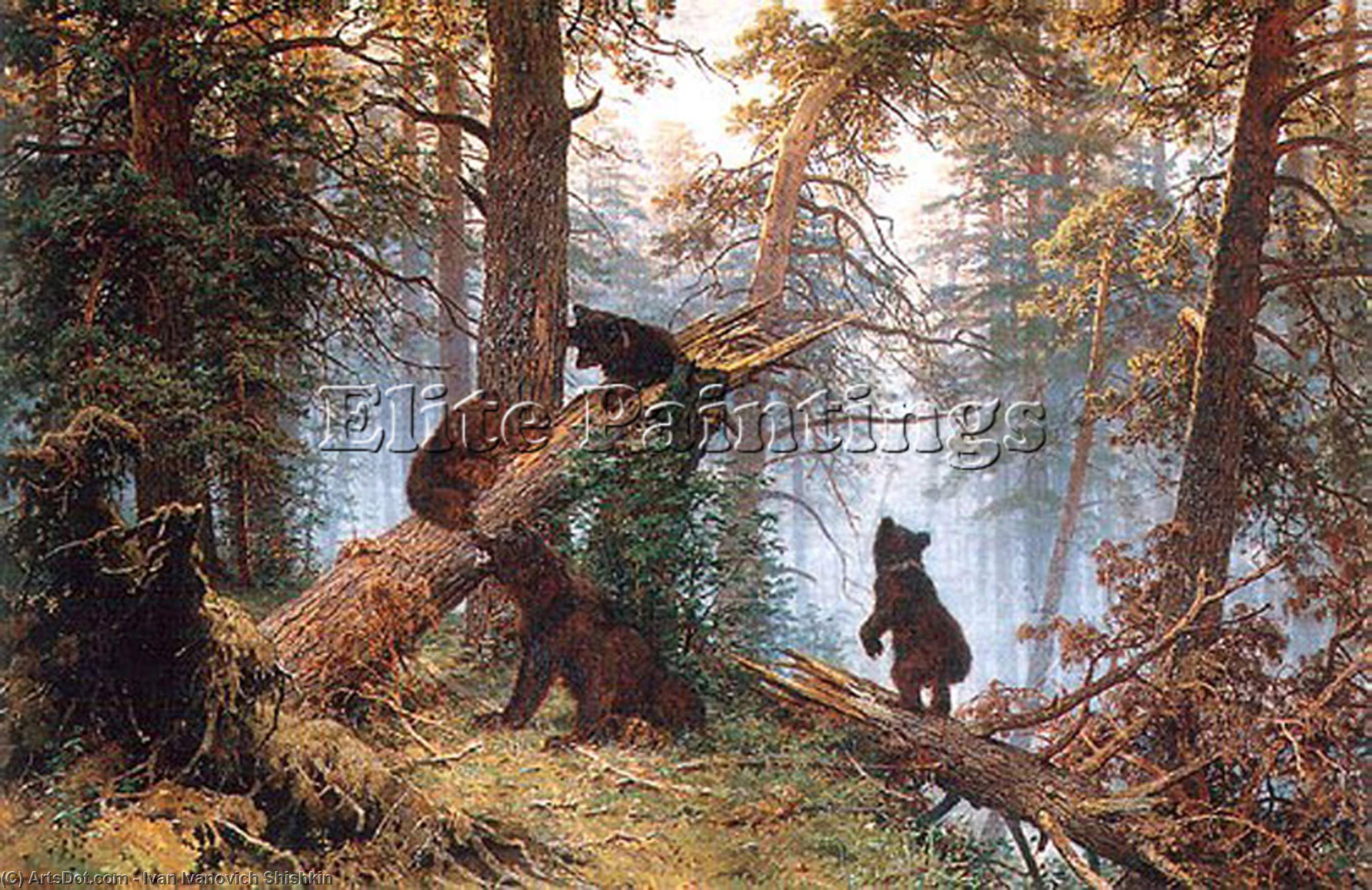 Morning In The Pine Tree Forest — Ivan Ivanovich Shishkin