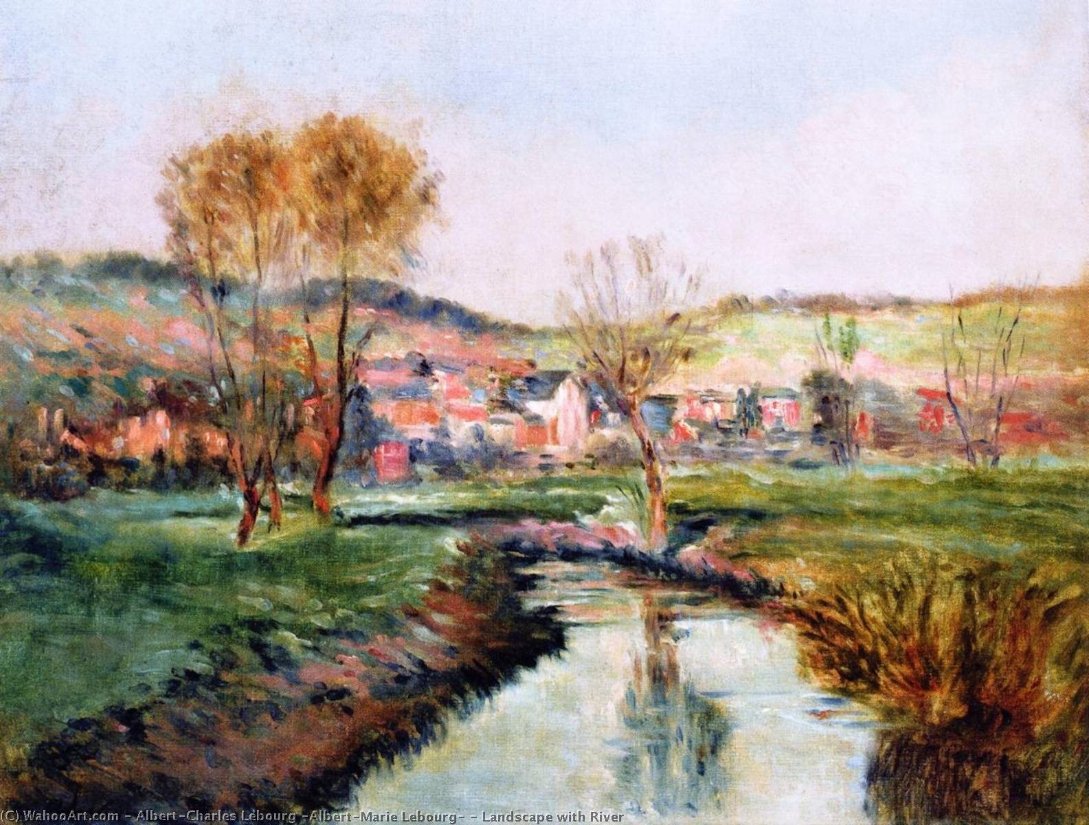 Landscape With River — Albert-charles Lebourg