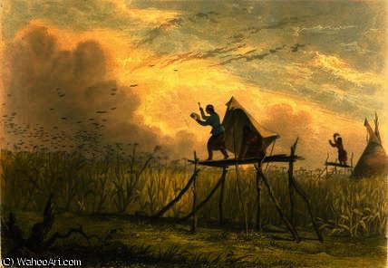 Guarding The Corn Fields — Seth Eastman