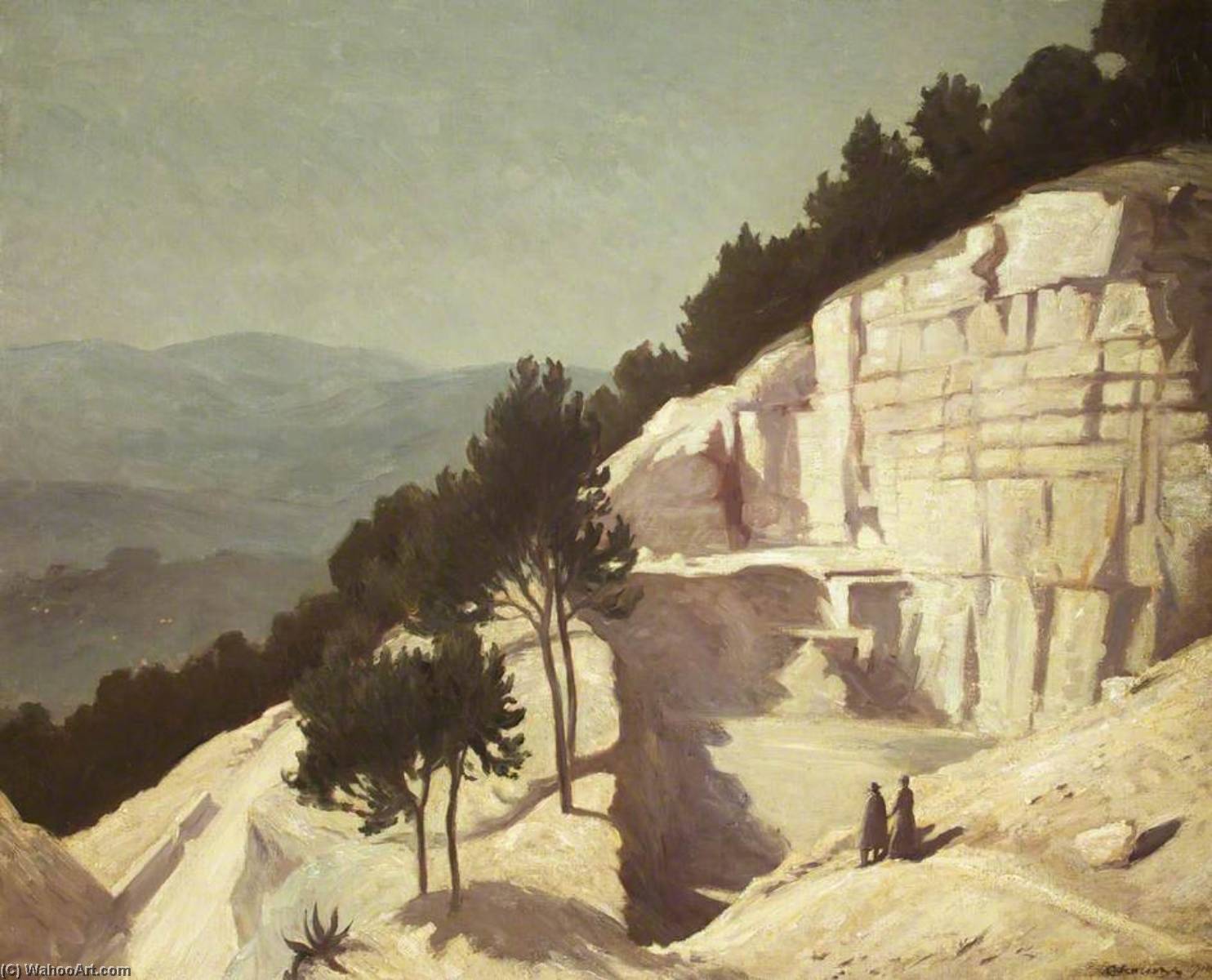 Mountainous Landscape With Rock Cut Dwellings — Gerard Chowne