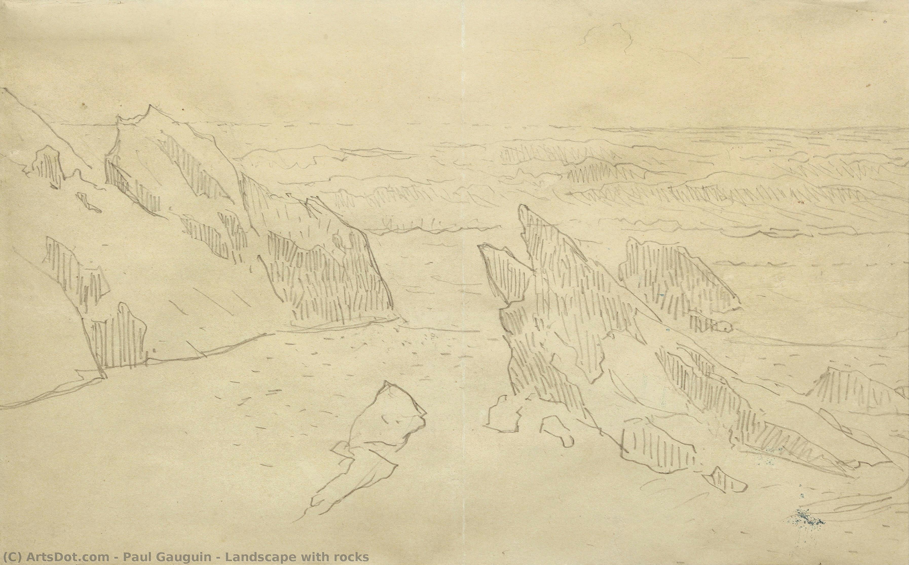 Landscape With Rocks — Eugène Henri Paul Gauguin