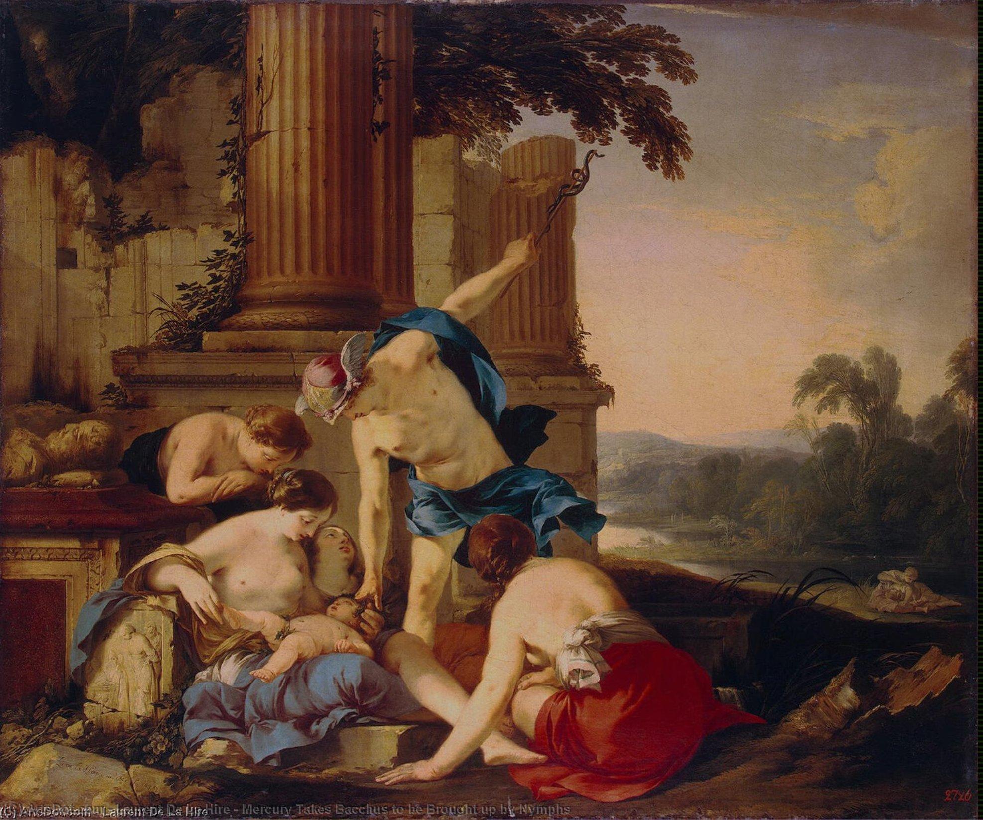 Mercury Takes Bacchus To Be Brought Up By Nymphs — Laurent De La Hyre