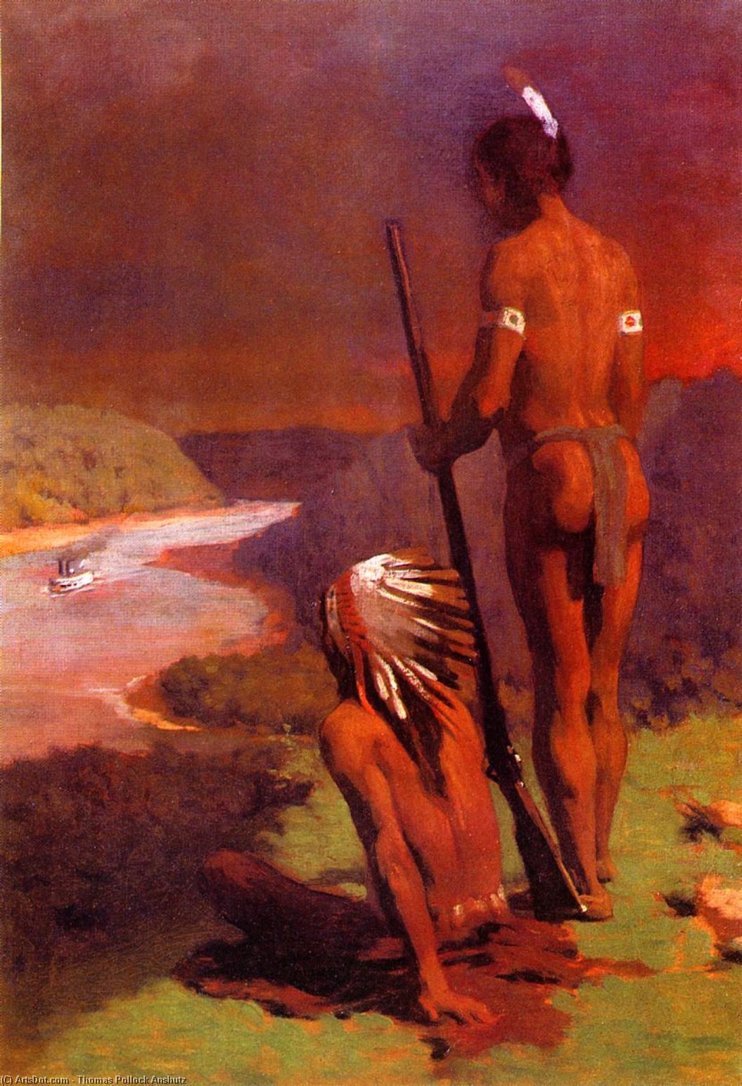 Indian On The Ohio — Thomas Pollock Anshutz