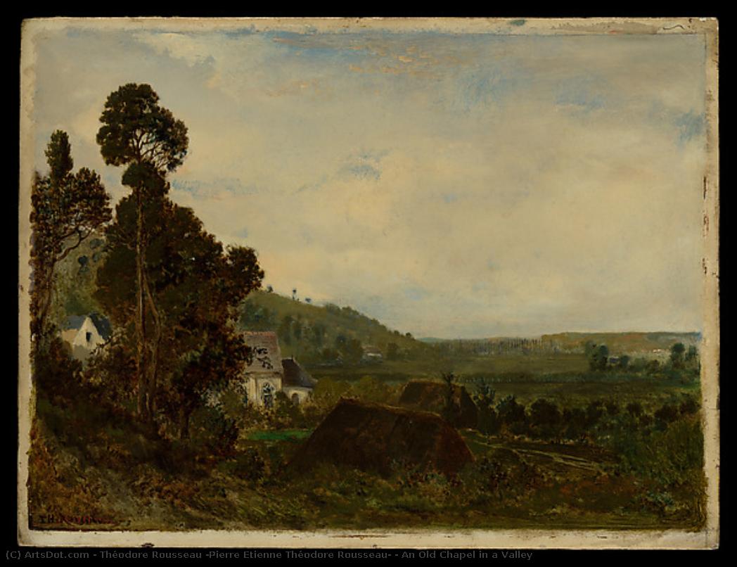 An Old Chapel In A Valley — Théodore Rousseau (pierre Etienne Théodore Rousseau)