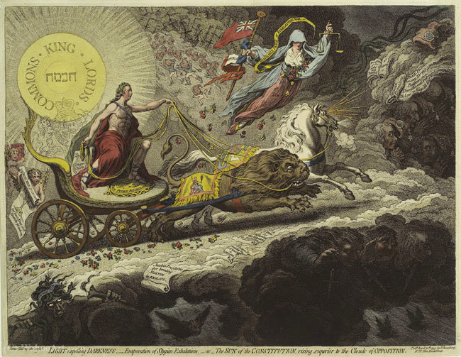 Light Expelling Darkness — James Gillray