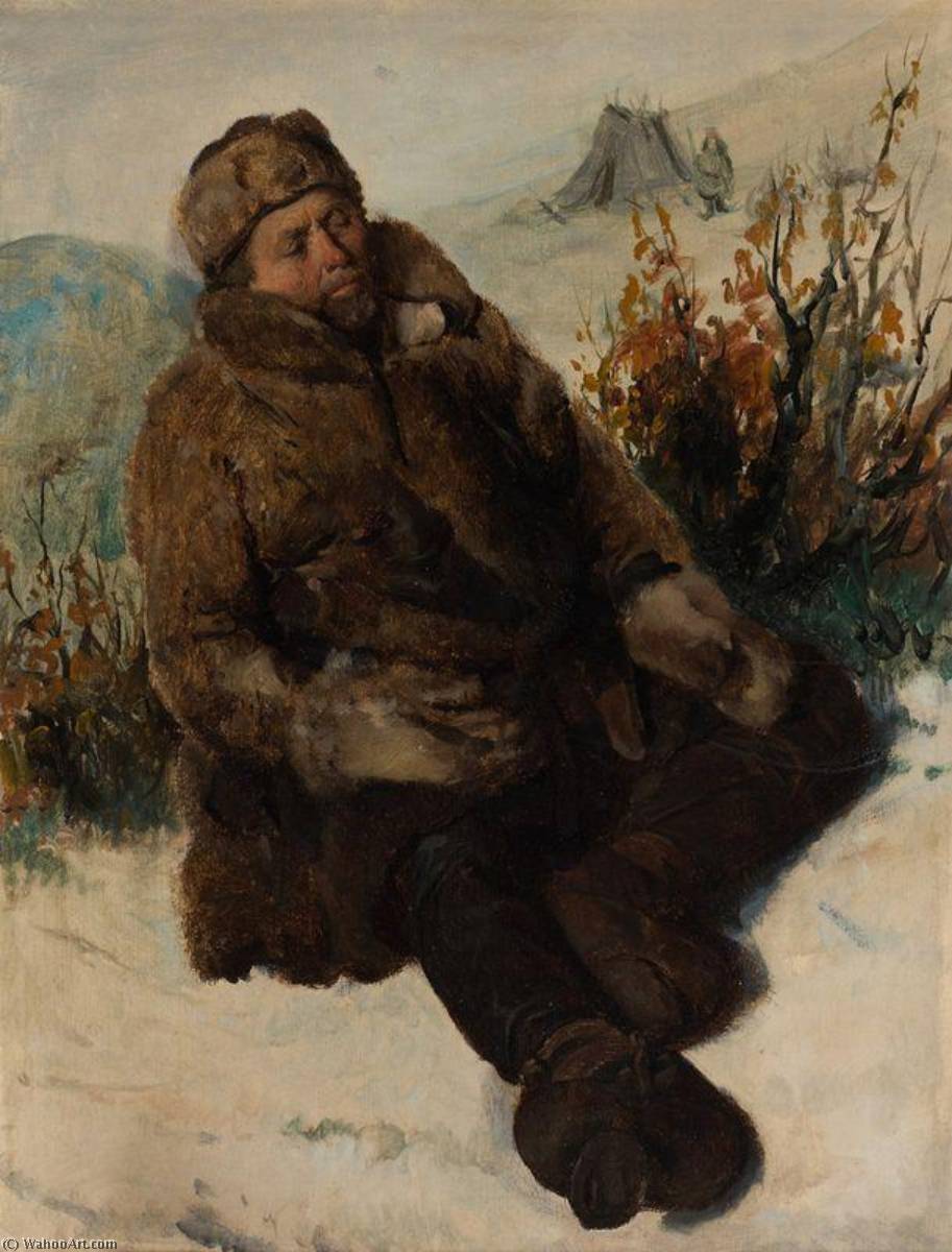 A Laplander In The Snow — Francois Auguste Biard