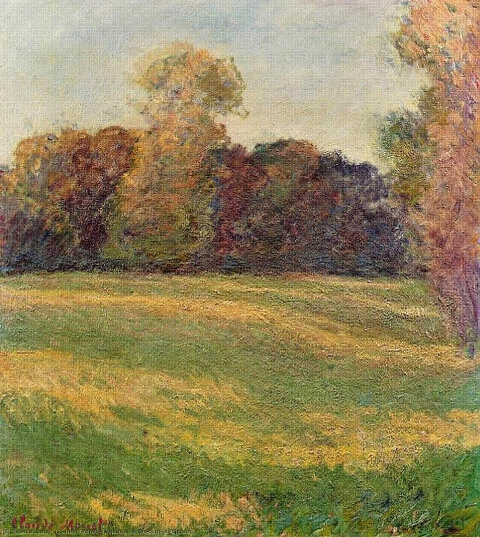 Meadow In The Sun, At Giverny — Claude Monet