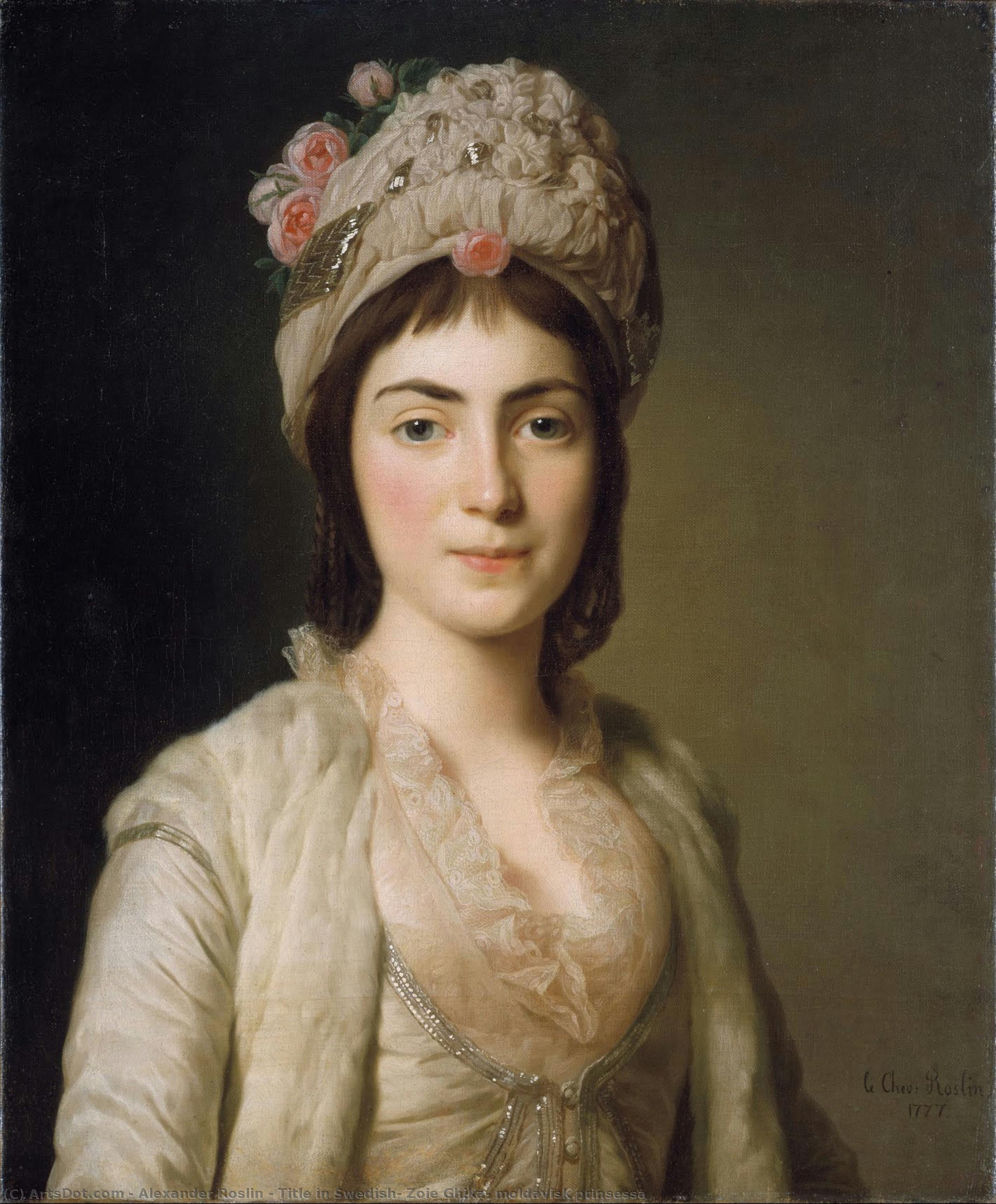 Title In Swedish: Zoie Ghika, Moldavisk Prinsessa — Alexander Roslin