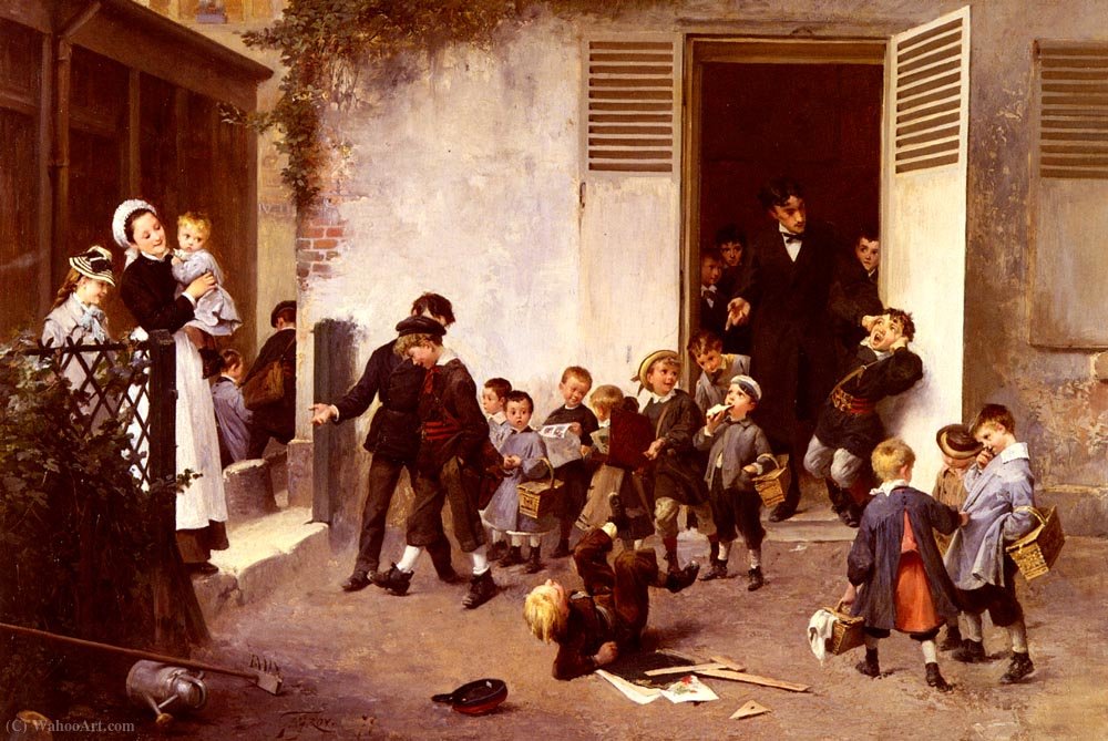 Goeffrey_henry_jules_jean_la_sortie_de_l Ecole — Henry-jules-jean Geoffroy