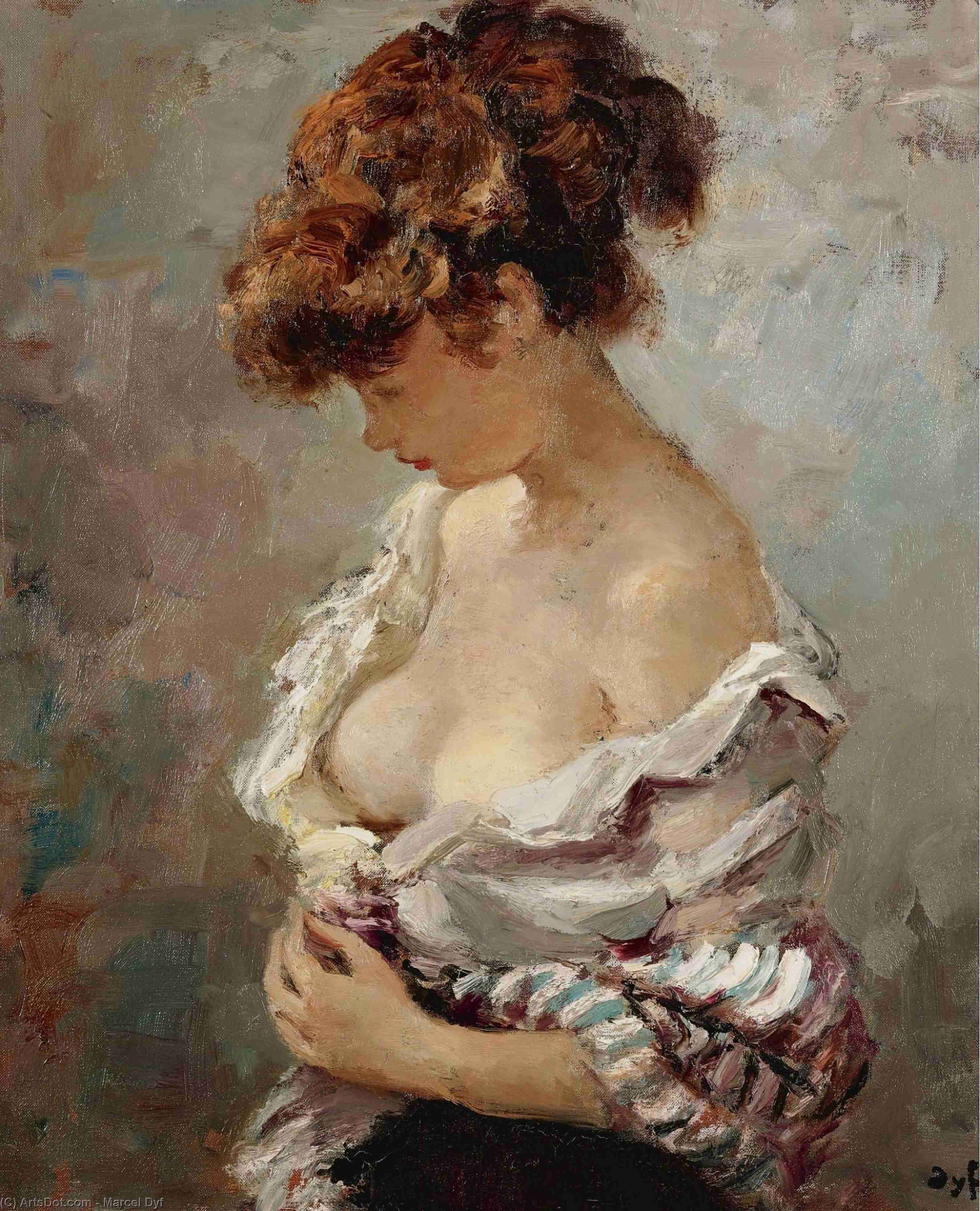 Young Woman In Pink, (1956) — Marcel Dyf