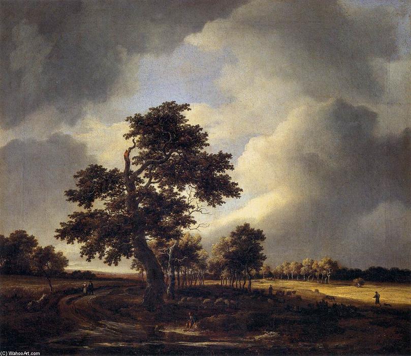 Landscape With Shepherds And Peasants — Jacob Isaackszoon Van Ruisdael