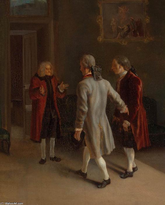 Voltaire Welcoming His Guests — Jean Huber