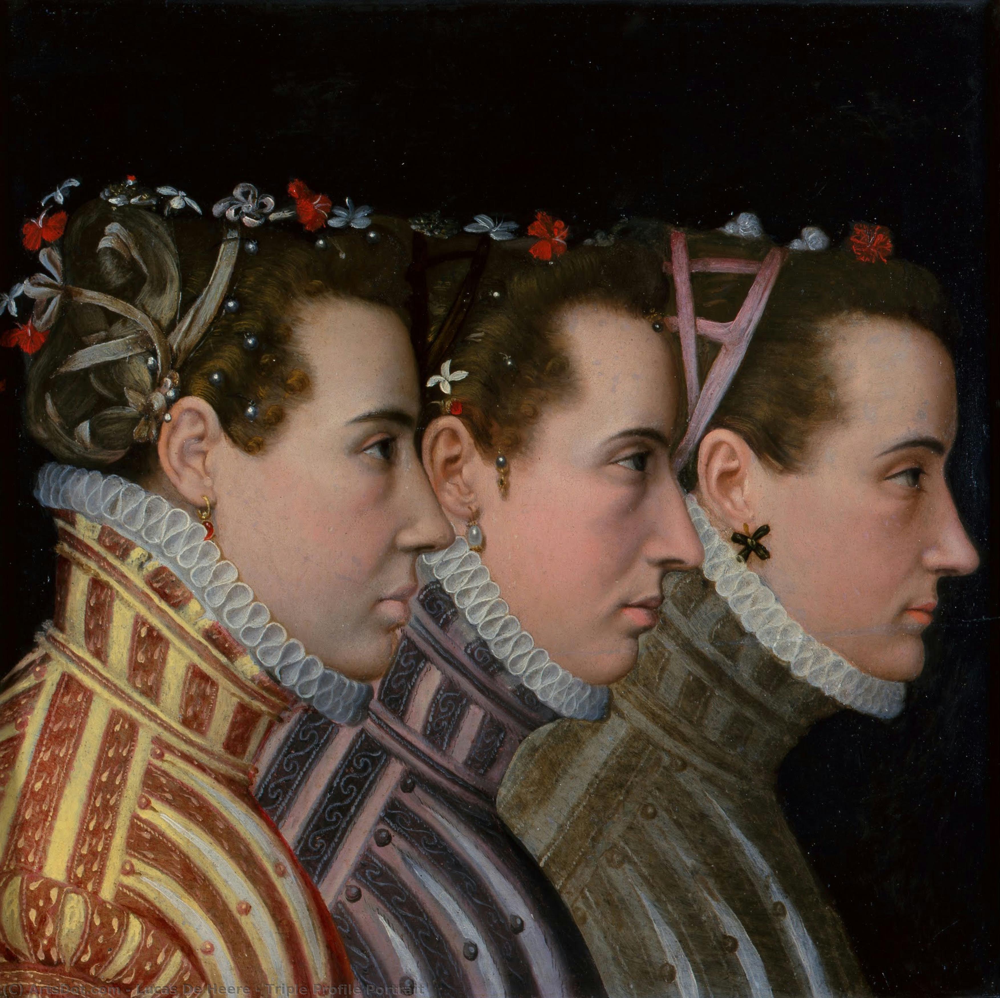 Triple Profile Portrait — Lucas De Heere