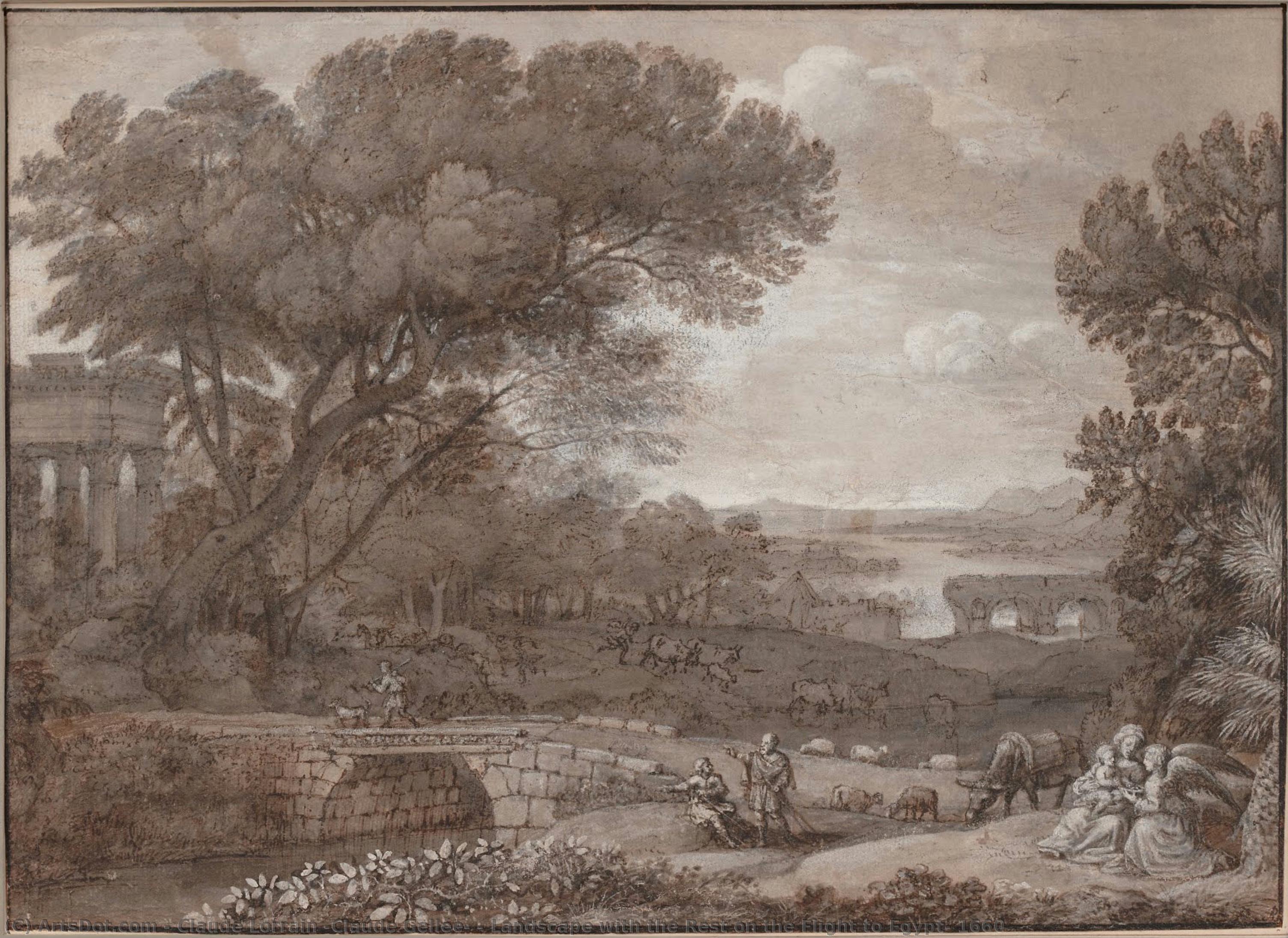 Landscape With The Rest On The Flight To Egypt, 1660 — Claude Lorrain (claude Gellée)