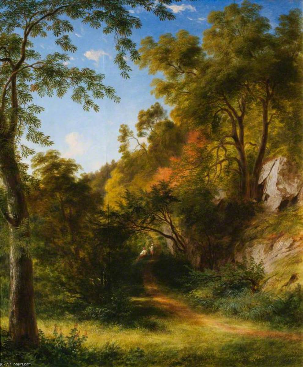 Woodland Path With Figures — James Giles
