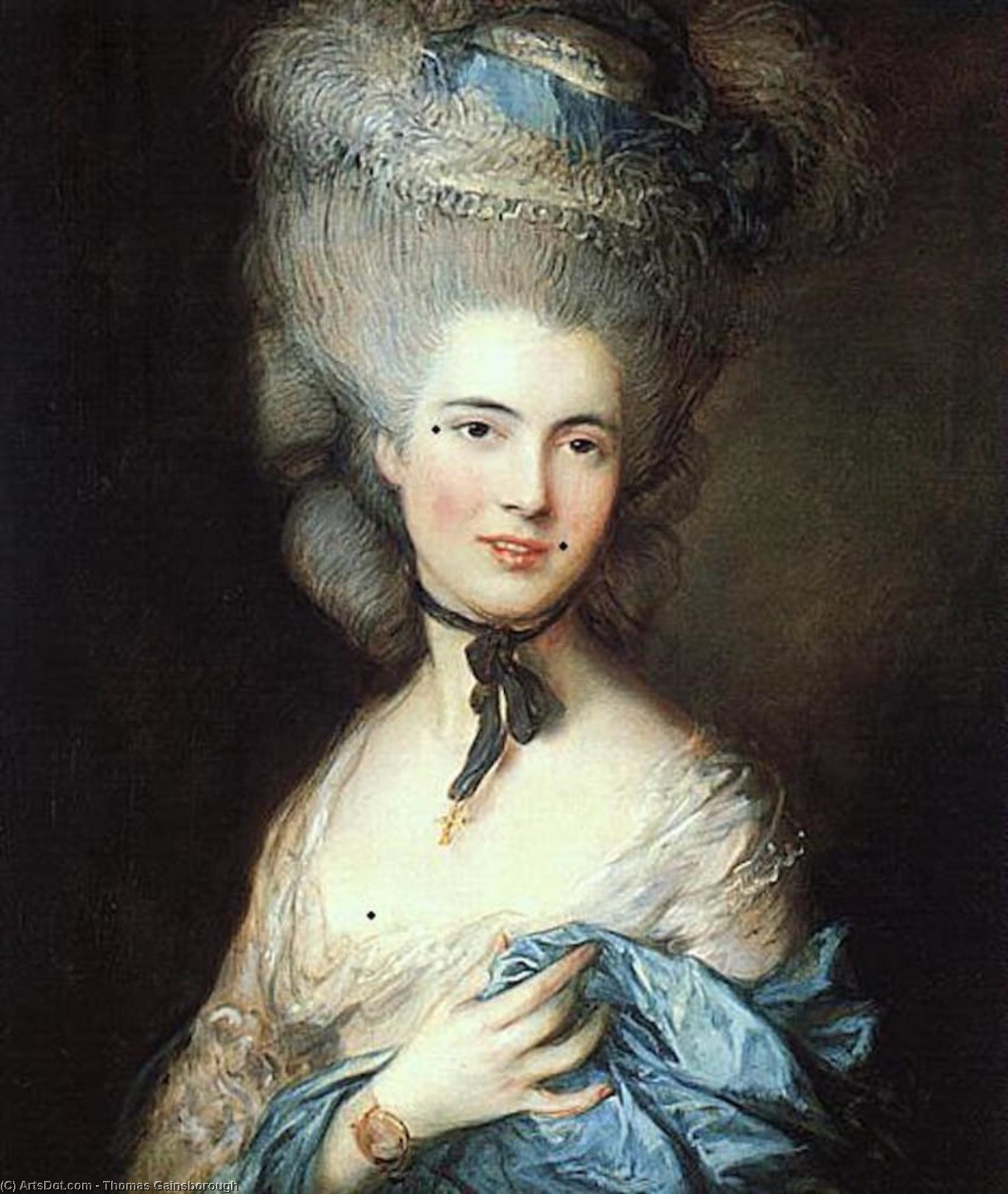 Portrait Of A Lady In Blue — Thomas Gainsborough