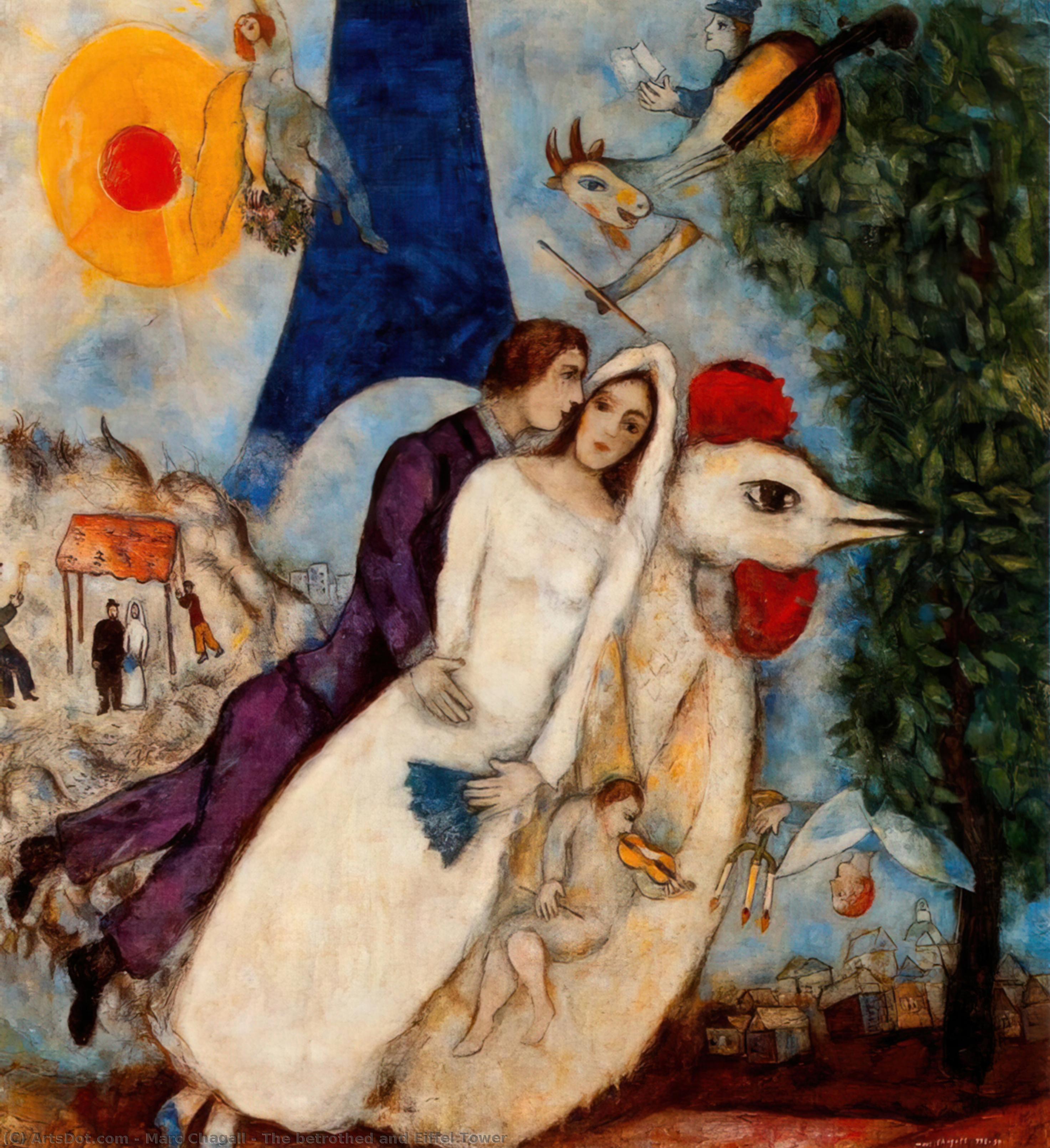The Betrothed And Eiffel Tower — Marc Chagall