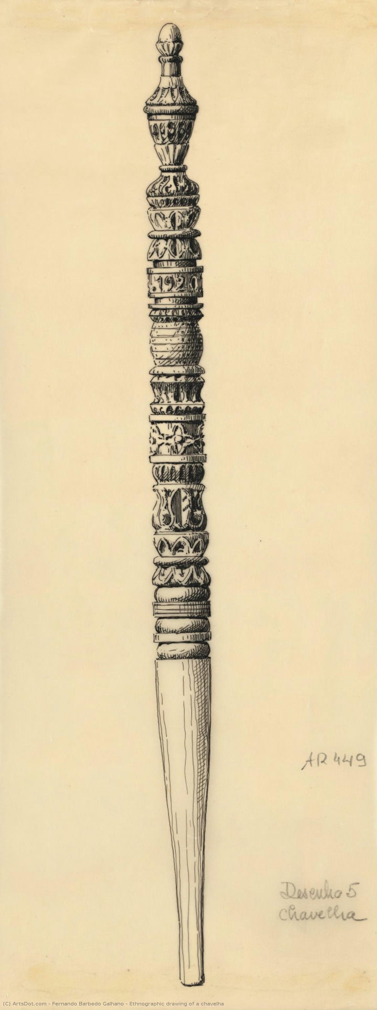 Ethnographic Drawing Of A Chavelha — Fernando Barbedo Galhano