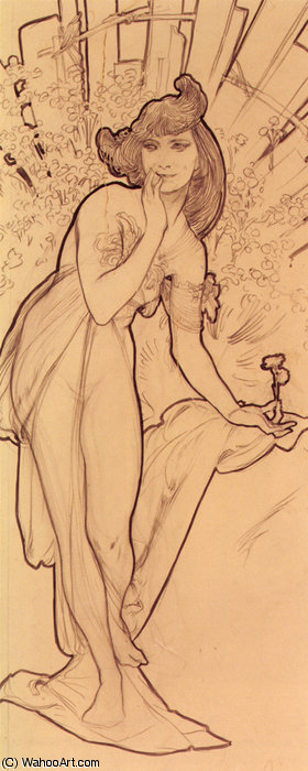 Carnation — Alphonse Mucha