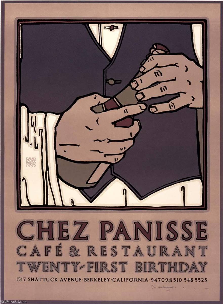 Chez Panisse Café Restaurant Twenty First Birthday — David Lance Goines