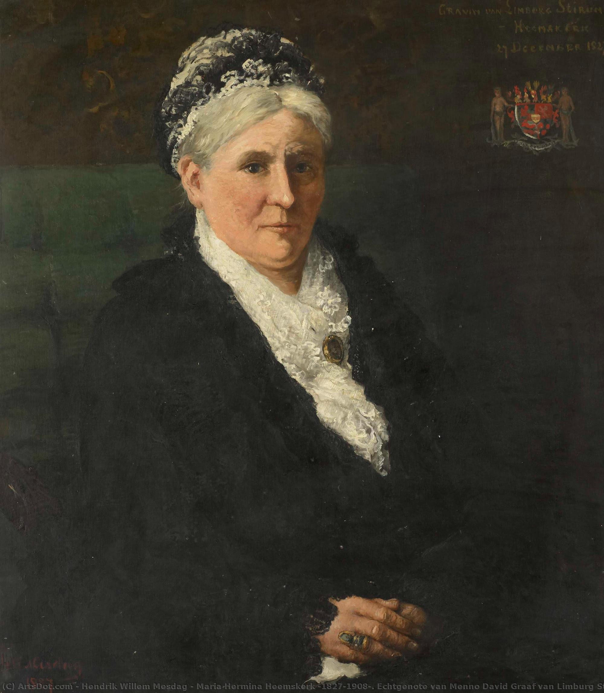 Maria Hermina Heemskerk (1827-1908). Echtgenote Van Menno David Graaf Van Limburg Stirum, Hendrik Willem Mesdag, 1887 — Hendrik Willem Mesdag