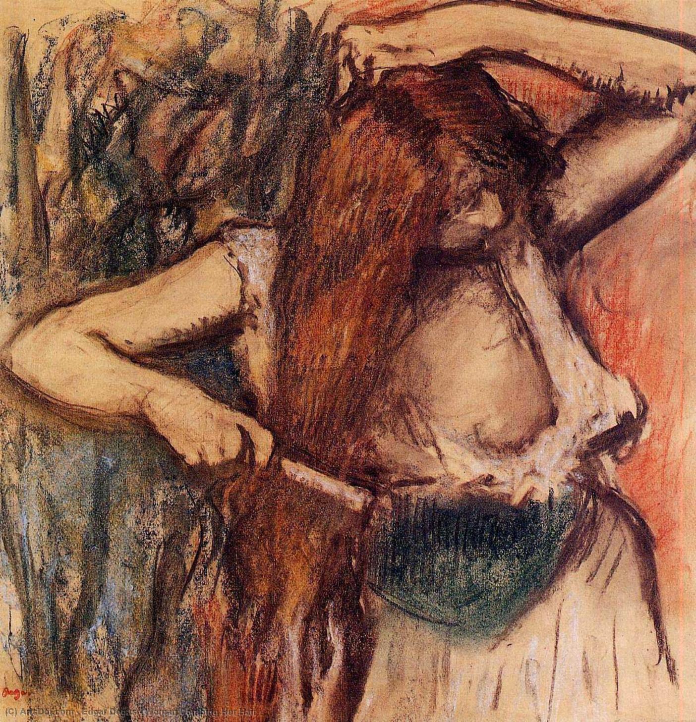 Woman Combing Her Hair — Edgar Degas