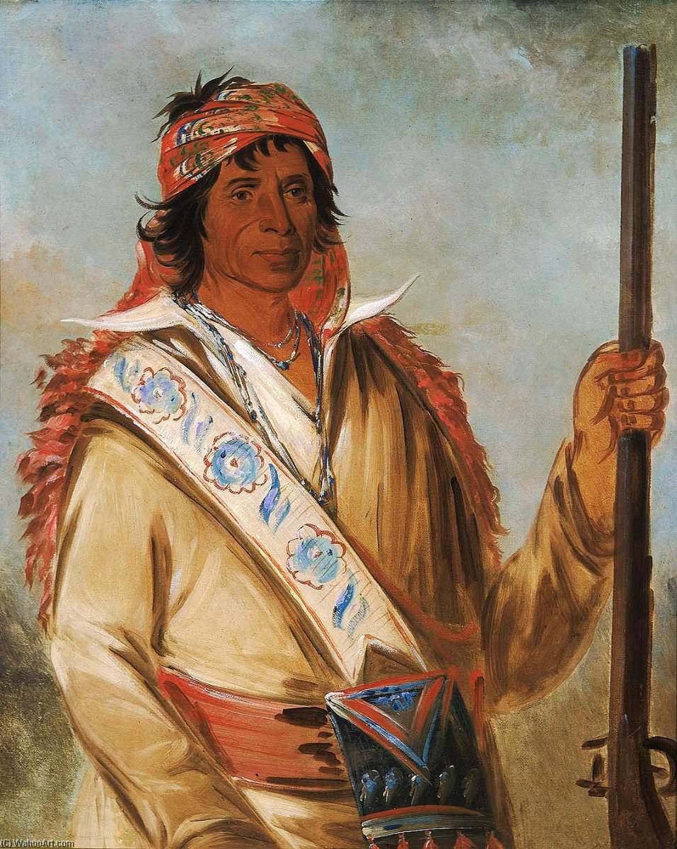 Steeh Tcha Kó Me Co, Great King (called Ben Perryman), A Chief — George Catlin