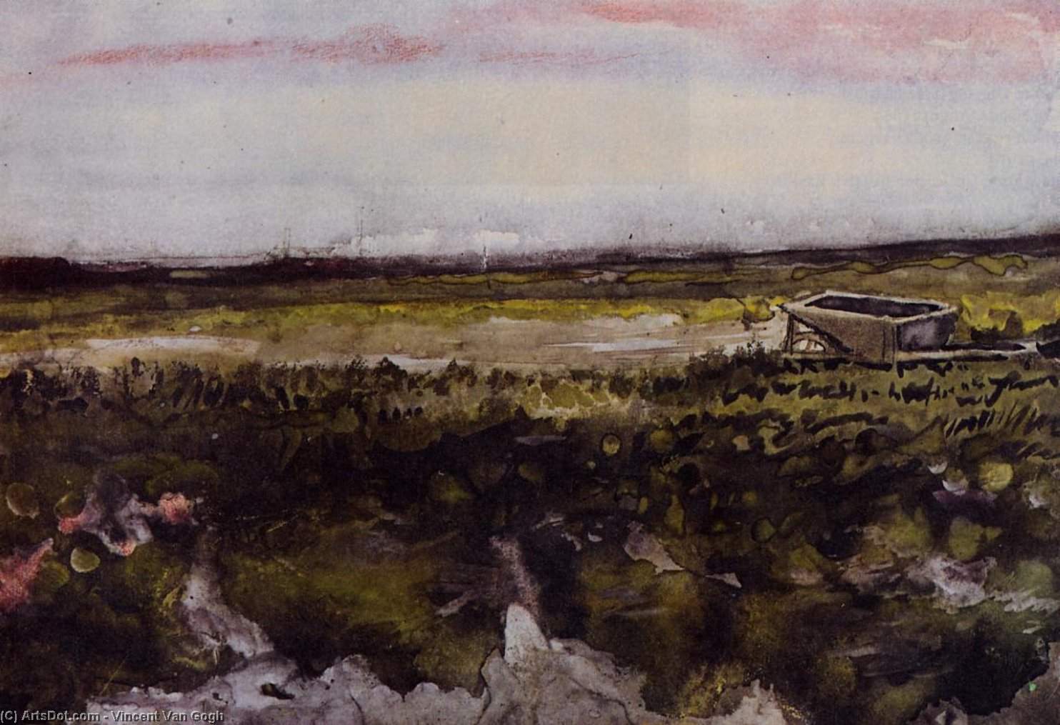 The Heath With A Wheelbarrow — Vincent Willem Van Gogh