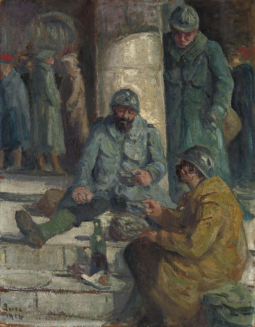 Soldiers At The Station — Maximilien Luce