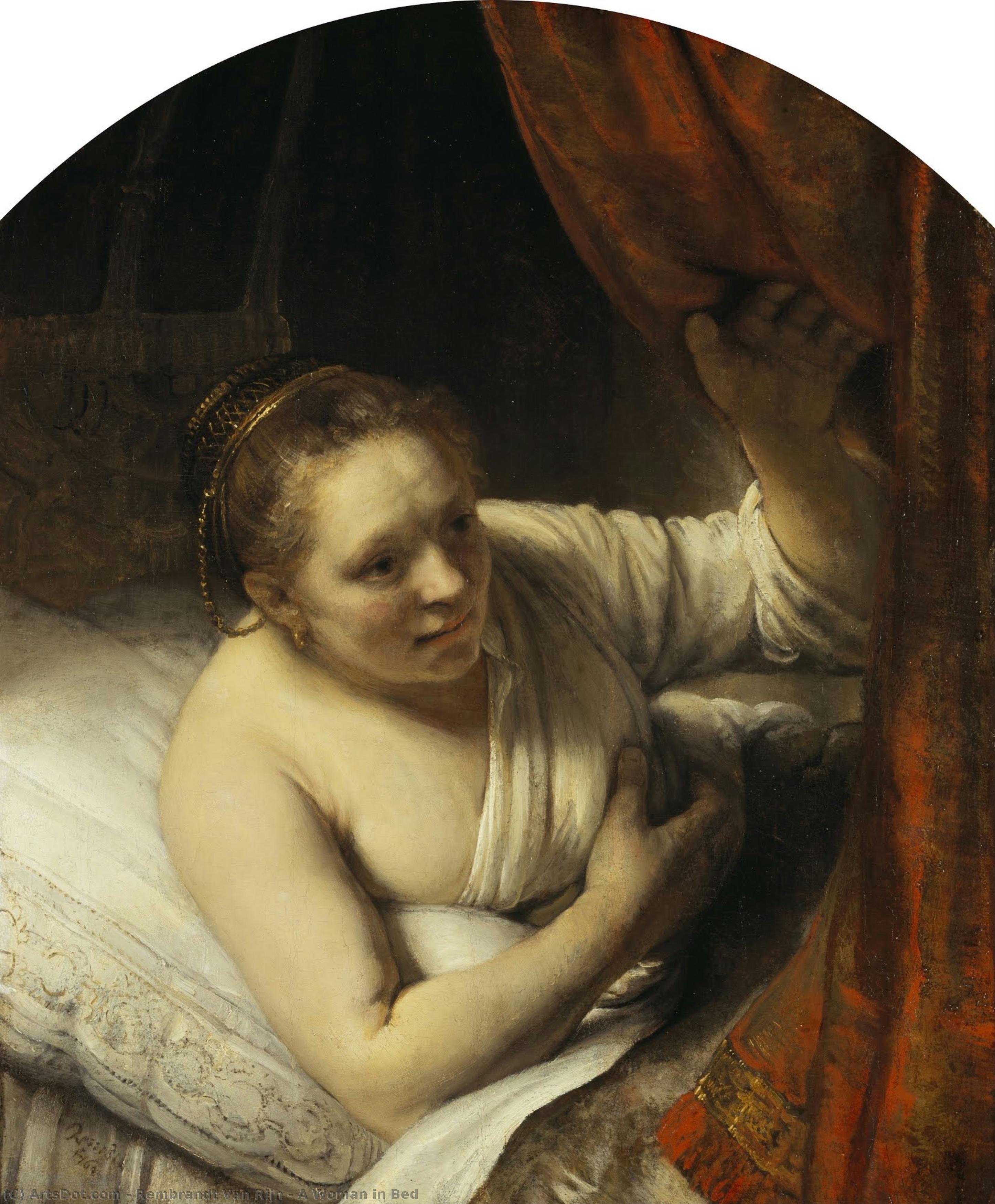 A Woman In Bed — Rembrandt Van Rijn