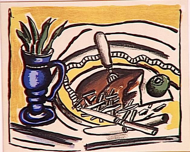Still Life With Blue Vase (the Roosbeef) — Fernand Léger