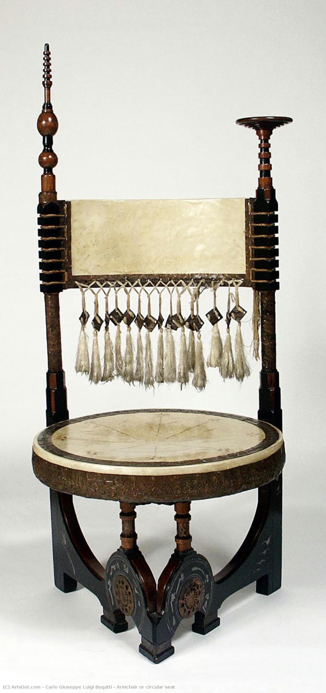 Armchair Or Circular Seat — Carlo Giuseppe Luigi Bugatti