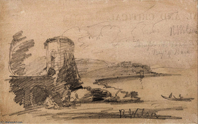 Bridge And Tower, After Richard Wilson — John Sell Cotman
