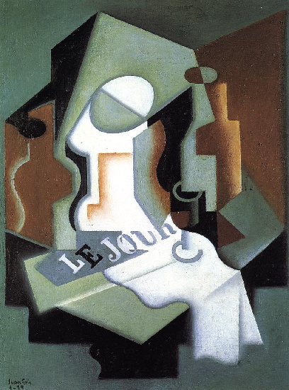 Bottle And Fruit Dish — Juan Gris