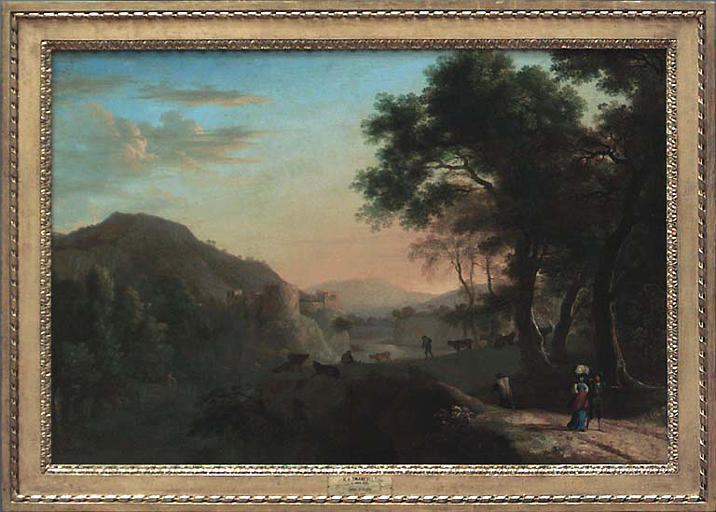 Site D'italie. Soleil Couchant — Herman Van Swanevelt
