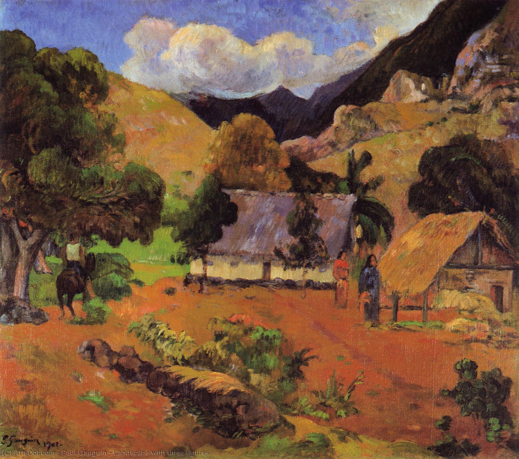 Landscape With Three Figures — Eugène Henri Paul Gauguin