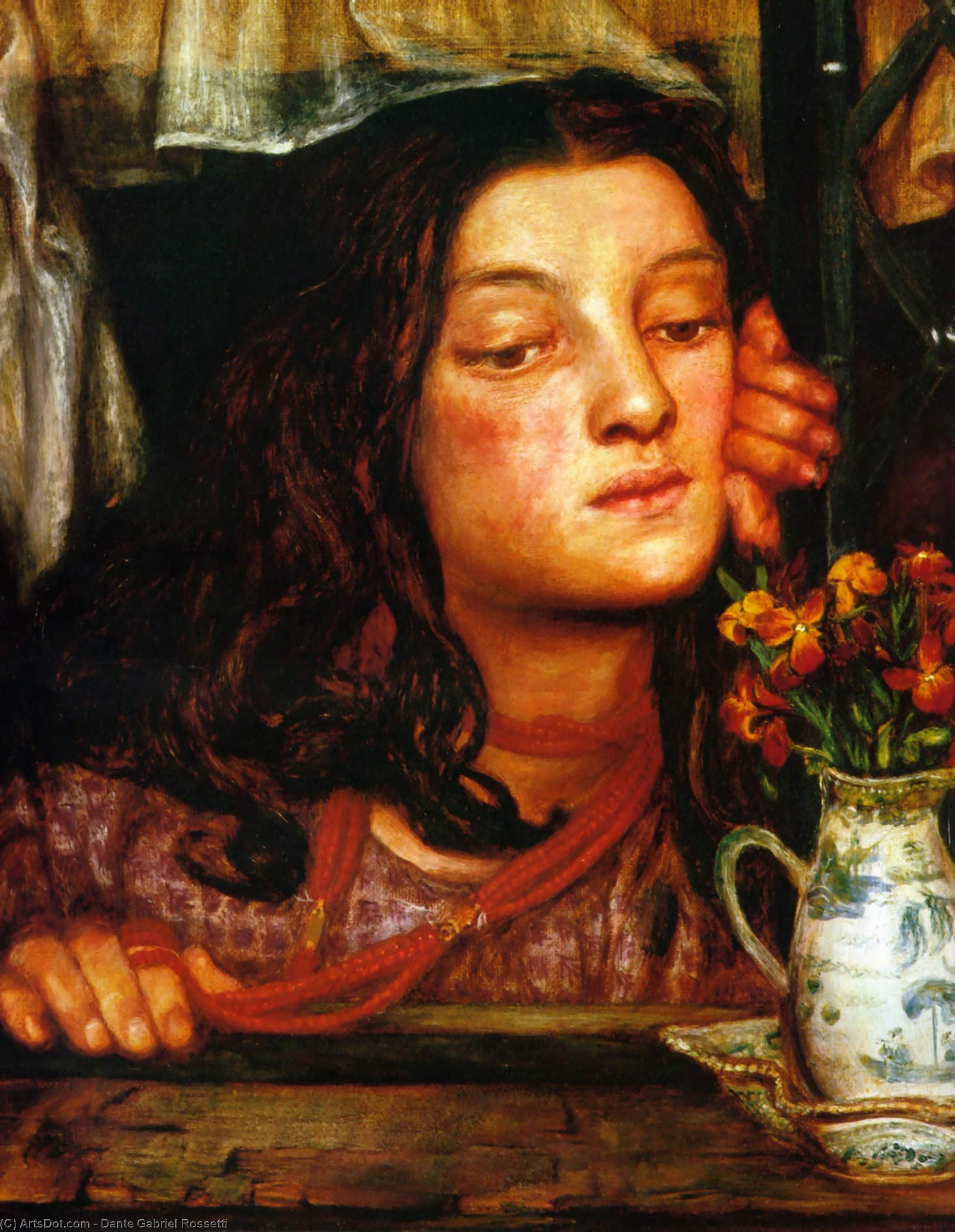 Girl At A Lattice — Dante Gabriel Rossetti