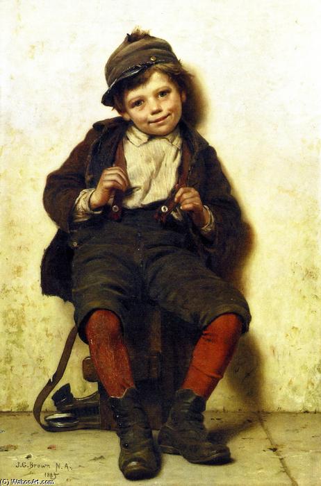 Shoeshine Boy With A Rose — John George Brown