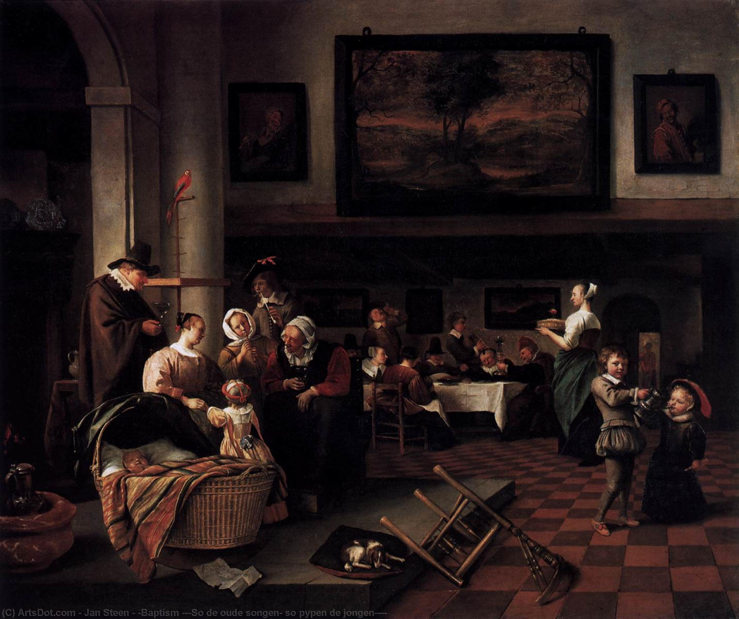 'baptism (''so De Oude Songen, So Pypen De Jongen'')' — Jan Havickszoon Steen